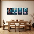 thumbnail image 5 of ZHONGYUTONG Blue Gold Buddha Wall Art Buddha Head & Lotus Flower Paintings Zen Pictures Spa Canvas Prints for Yoga Meditation Spiritual Buddhism Prayer Room (20.00" x 30.00"), 5 of 6