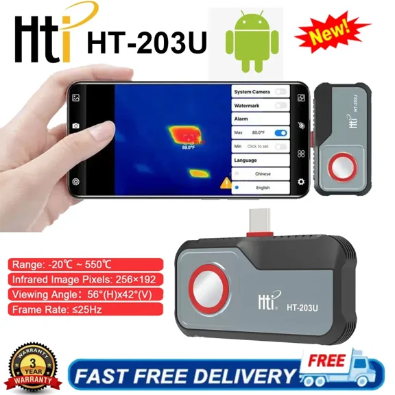 HT-203U Thermal Imager Multifunction Detection Mobile Phone for Android 256*192