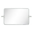 thumbnail image 3 of TEHOME Chrome Rounded Rectangle Pivot-N-View Bathroom Vanity Mirror 14x22", 3 of 5