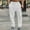 White, variant on Muscularfit Black Yoga Pants Men Sport Drawstring Slacks Ankle Cuffed Cargo High Waisted Baggy Stretchy Work Pants,S