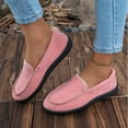 thumbnail image 4 of Furry Lined Suede Slip On Loafers for Women Winter Warm Memory Foam Plush Non Slip Casual Shoes, 4 of 8