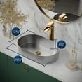 thumbnail image 6 of Karran Usa Ccv400 Cinox 21-5/8" Oval Stainless Steel Vessel Bathroom Sink - Stainless, 6 of 7