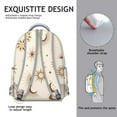thumbnail image 3 of Spiritual Gothic Sun Backpack Waterproof Scratch-Resistant School Bag with Celestial Star and Moon Print, Breathable Foam Padding, Adjustable Straps for Daily Use and Outdoor Activities, 3 of 6