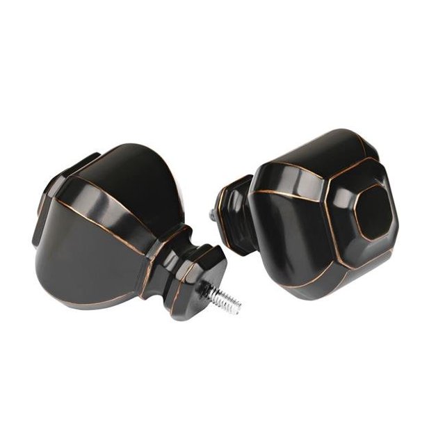 Utopia Alley D14AB 48-86 in. Tige de Rideau Décoratif Réglable - Noir Antique