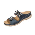 thumbnail image 2 of Bkhluea Women Wedge Slide Sandals Floral Appliqué Shoes Comfortable For Casual Home Travel Daily Outdoor Activities, 2 of 7