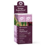 Amazing Grass Antioxidant Green Superfood Powder, Sweet Berry, 15 Packets
