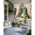 thumbnail image 4 of nqOlkjepod Outdoor Curtains for Patio Waterproof, Vintage Rooster Outdoor Privacy Panels Grommet, Spring Flower Elegant Animals Blackout Outside Curtains for Porch/Cabana/Pergola 54"x84", 2 Panels, 4 of 8