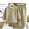 thumbnail image 2 of Huowey Thermal Underwear for Children Boys Crew Neck Trousers with Long Sleeves, 2 of 8