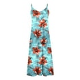 thumbnail image 5 of Ovzne Robes pour Femmes 2025 Robe de Plage Robes d'Été pour Femmes Imprimé Sans Manches Col Rond Robe Décontractée Longues Robes Grande Taille Robe Maxi Imprimée Liquidation, 5 of 5