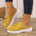 thumbnail image 5 of Miluxas Women's Soft Walking Platform Mule, Casual Slip-On Shoes, Lightweight, Comfortable, Stylish Everyday Footwear Yellow 9.5(43), 5 of 7