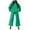 Green, variant on Two Piece Running Sweatsuit Fashion Women Casual Solid Color Long Sleeve Hat Pockets Elastic Waist Long Sleeve Blouses Sets Two Piece Outfits S-166 White L