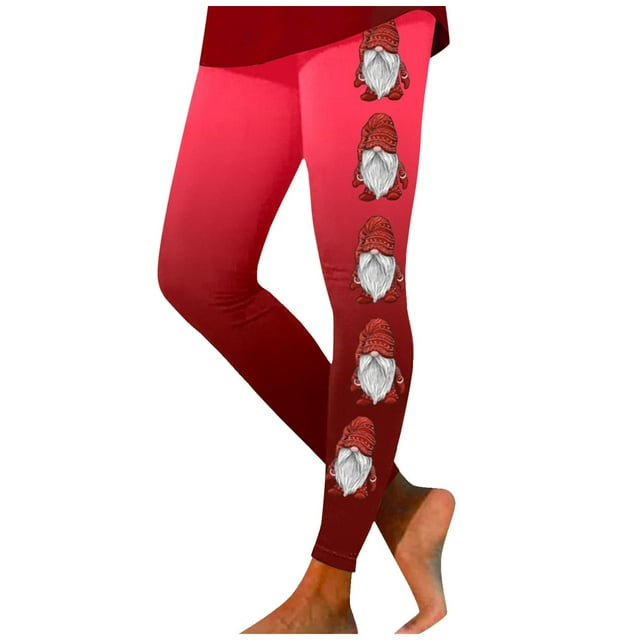Zhanying Collants Motif de Noël Légers Amincissants Rehausse-Fesses Coupe Femmes Collants de Sorcière Rouges m