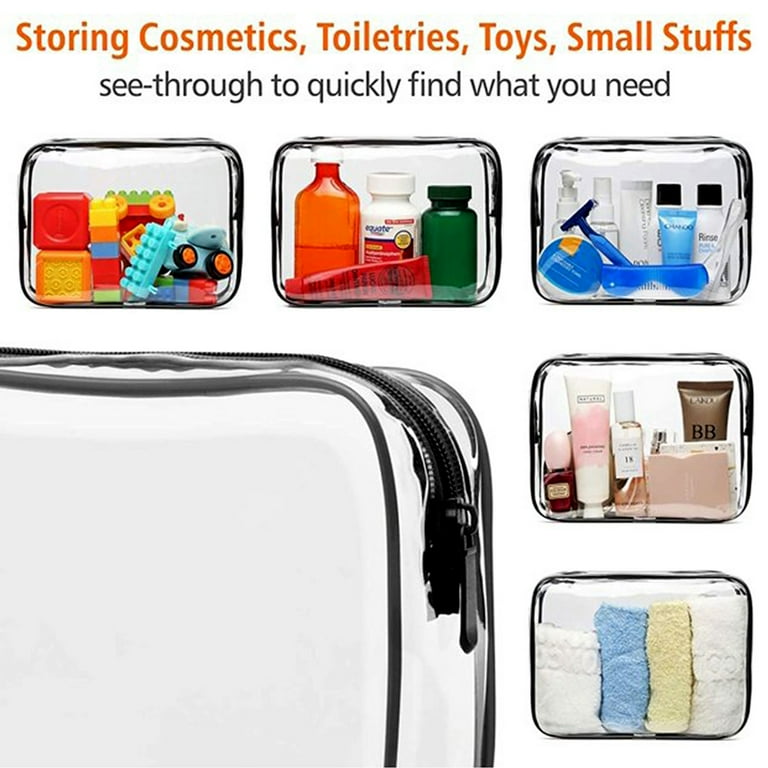 Clear cosmetic bags for travel sale