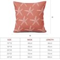 thumbnail image 5 of Coral Starfish Pillow Covers 18X18 Inch Coastal Beach Nautical Couch Pillow Cases Summer Ocean Cotton Linen Throw Pillows Set of 2 Home Decor for Living Room Bedroom Cushion Outdoor, 5 of 6