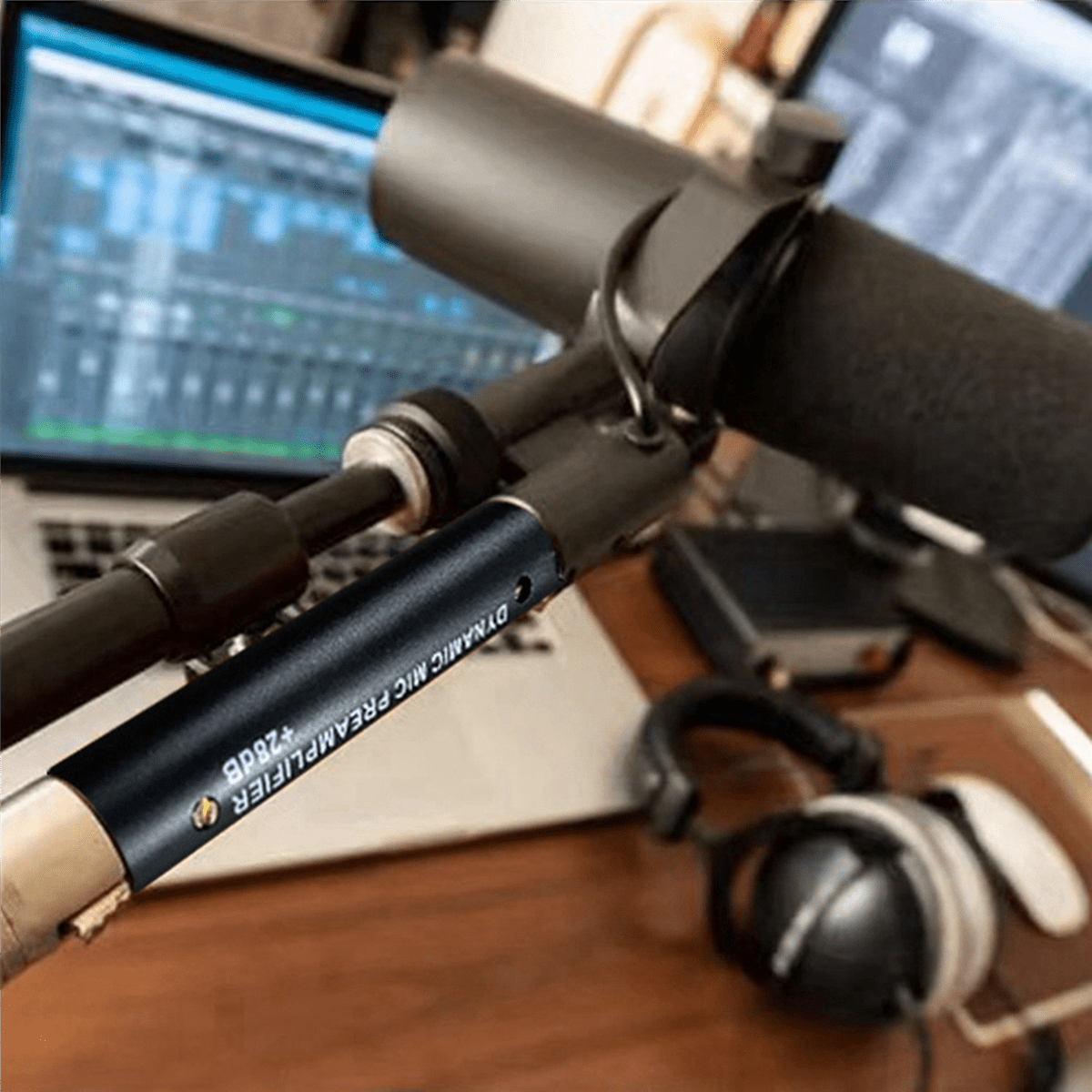 3X Microphone Preamplifier for DM1 Dynamic 28DB Gain Mic Amplifier for Dynamic and Passive Ribbon Microphones