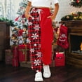 thumbnail image 2 of XQYLOS Boys Girls Christmas Sweatpants Straight Leg Baggy Joggers Elastic Waist 𝖣rawstring Holiday Pants 3-14 Years, 2 of 6