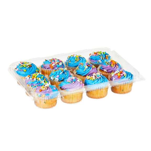 Marketside Unicorn Mini Cupcakes Filled with Natural Cotton Candy Frosting, 10 oz, 12 Count