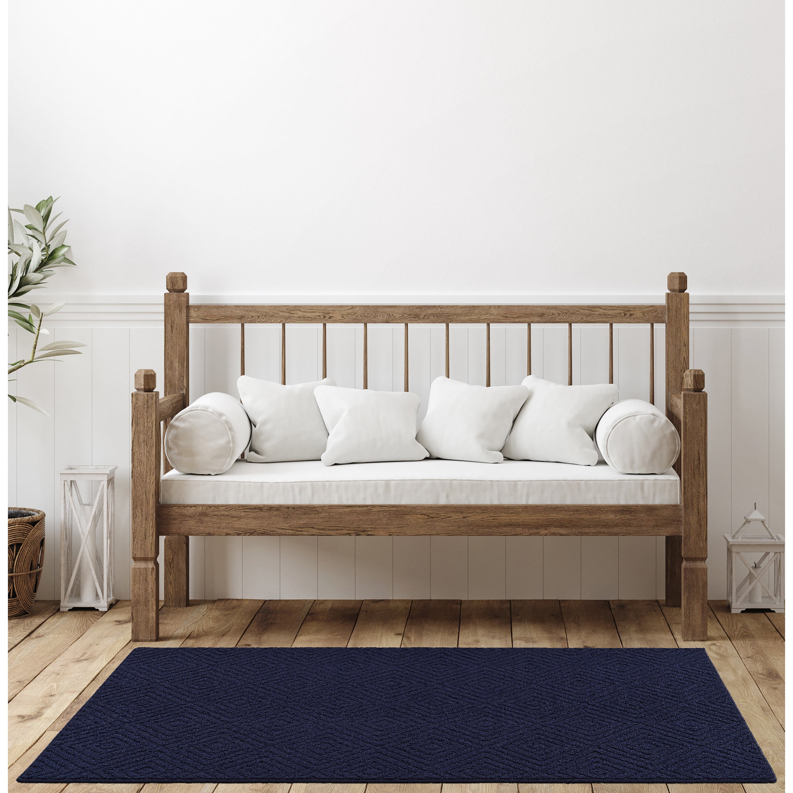 Garland Rug Brentwood Jasmine Navy Indoor Area Rug, 3' x 5'