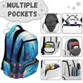 thumbnail image 7 of FUIALDOLG Dolphin Ocean Scene Print Multi Pocket School Bookbag with Multi-Pocket Lightweight Book Bag, Portable 17 Inch School Bag for Daily Use Primary School, 7 of 7