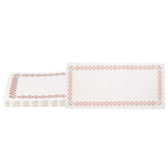 300pcs Paper Doilies 4.5"x9.5" Disposable Paper Doilies Placemat, White