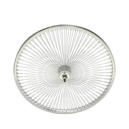 F&R Vintage Lowrider 24" Steel Front Wheel 144 Spoke 14g Chrome Bicycle Rim