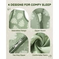 thumbnail image 5 of Baby Sleep Sack 0-6 Months, 100% Organic Cotton Wearable Blanket for Babies, 2-Way Zipper TOG 0.5 Lightweight Breathable Baby Sleeping Bag, 4 Sizes-S Leaf＆Green, 5 of 7