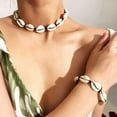 thumbnail image 6 of GKNET Boho Natural Sea Shell Handmade Bracelet Necklace Anklet Set Delicate Jewelry Women Gift-7.White White Necklace, 6 of 9