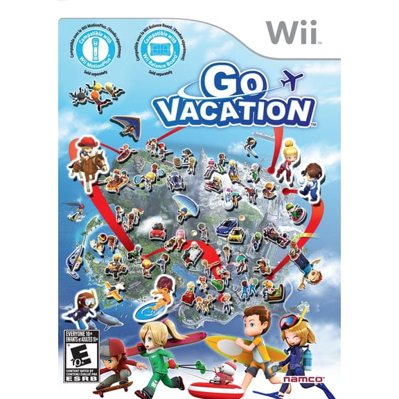 Pre-Owned Go Vacation, Bandai Namco, Nintendo Wii, 00722674800280