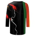 thumbnail image 4 of YanHoo Hauts à Manches 3/4 pour Femmes T-Shirts Graphiques à Manches 3/4 Chandail Décontracté à Col Rond T-Shirts sur l'Histoire des Noirs Manches 3/4 Grande Taille Hauts pour Femmes en Liquidation, 4 of 5