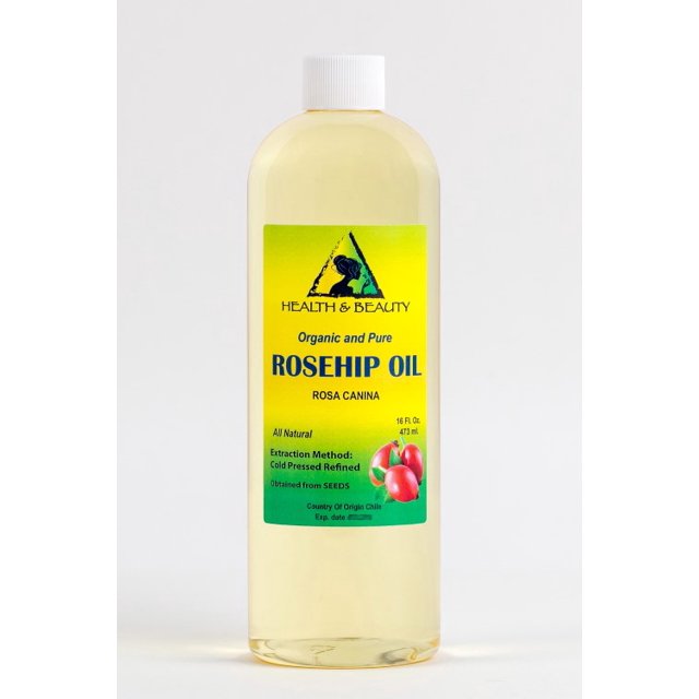 Huile de Graines d'Églantier Raffinée Biologique, Support, Pressée à Froid, de Qualité Supérieure, 100 % pure, 64 oz