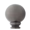 thumbnail image 2 of Ceybo Square Gunmetal Metal Curtain Rod Finial (Set of 2), 2 of 7