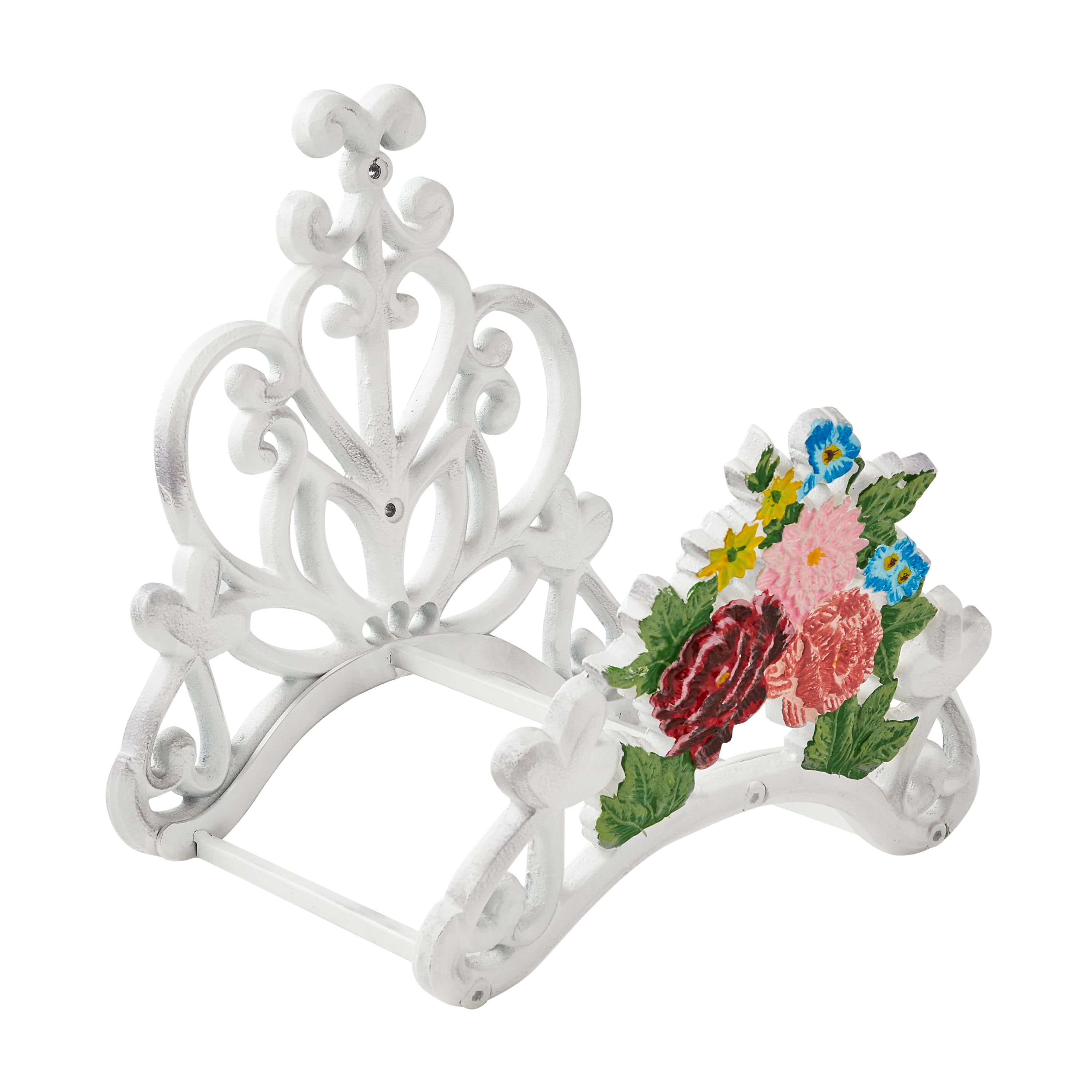 The Pioneer Woman Decorative Metal Floral Hose Hanger, White - image 4 of 7