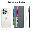 thumbnail image 4 of Slim Wallet for Women RFID Blocking Long Credit Card Holder Genuine Leather Wallets with Zipper Coin Pocket, 4 of 7