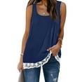 thumbnail image 2 of ameIAEA Summer Tank Tops for Women Square Neck Sleeveless Shirts Casual Loose Lace Blouses, 2 of 7