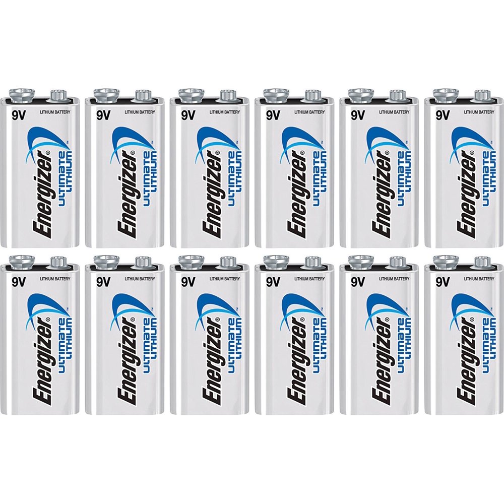 12 Energizer 9V Ultimate Lithium Batteries L522 Bulk