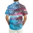 thumbnail image 6 of Youpwaven Men's USA 250th Anniversary Hawaiian Shirt, Patriotic American Flag & Palm Tree Graphic Short Sleeve Button Down, Summer Independence Day Tropical Top M-3XL, 6 of 6