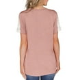 thumbnail image 4 of ONLYSHE Womens Summer V Neck T Shirts Short Sleeve Loose Fit Basic Tunic Tops Blouse, 4 of 5