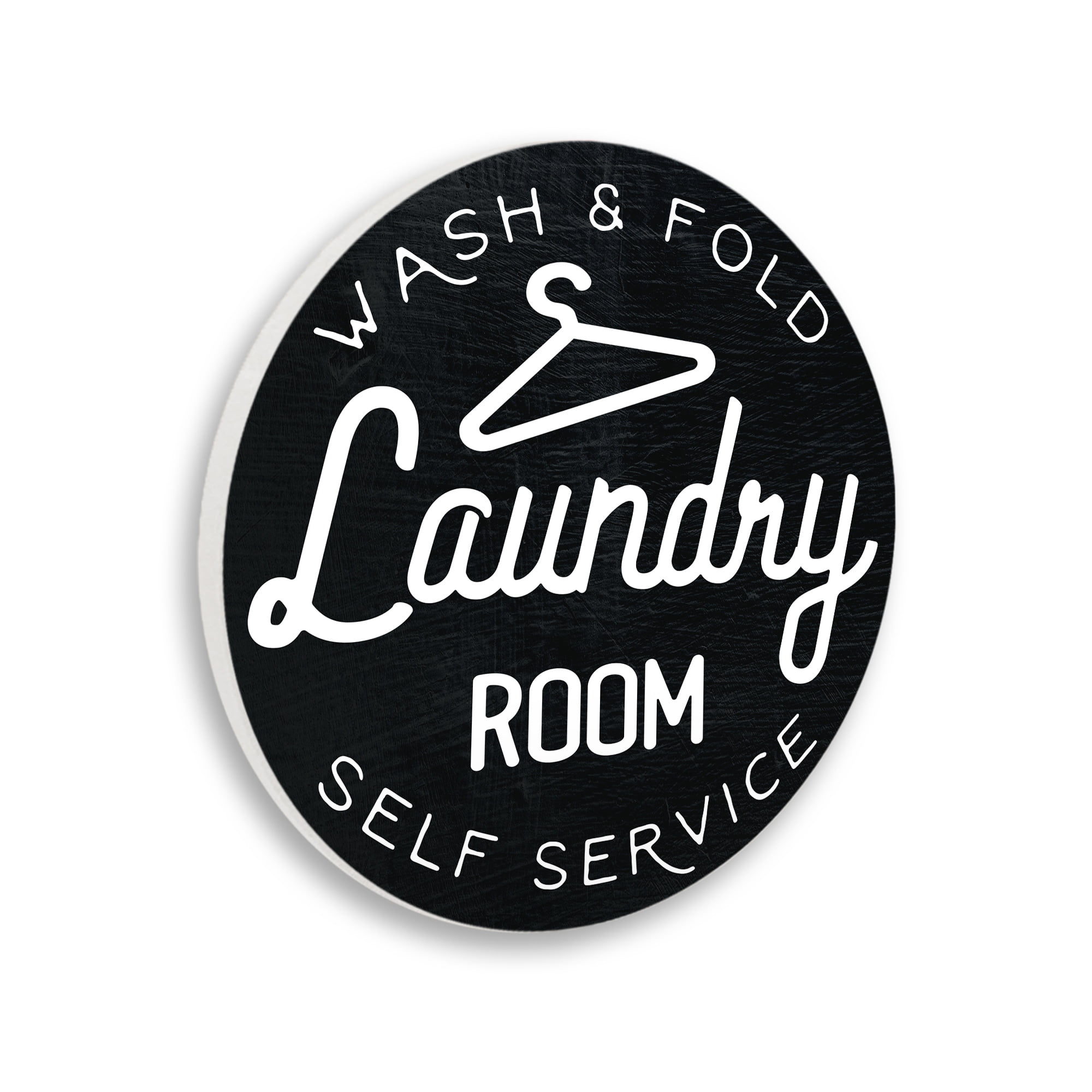 Stupell Industries Wash and Fold Vintage Laundry Room Sign Black White,12 x 12,Design By Lil' Rue