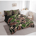 thumbnail image 2 of Manfei Camouflage Duck 7pcs Queen Bedding Set - Farmhouse Green Brown Style, 2 of 6