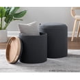 thumbnail image 5 of Lumisource Tray Nesting Ottoman Set With Charcoal Fabric OT-TRAYNEST CHARNA, 5 of 8