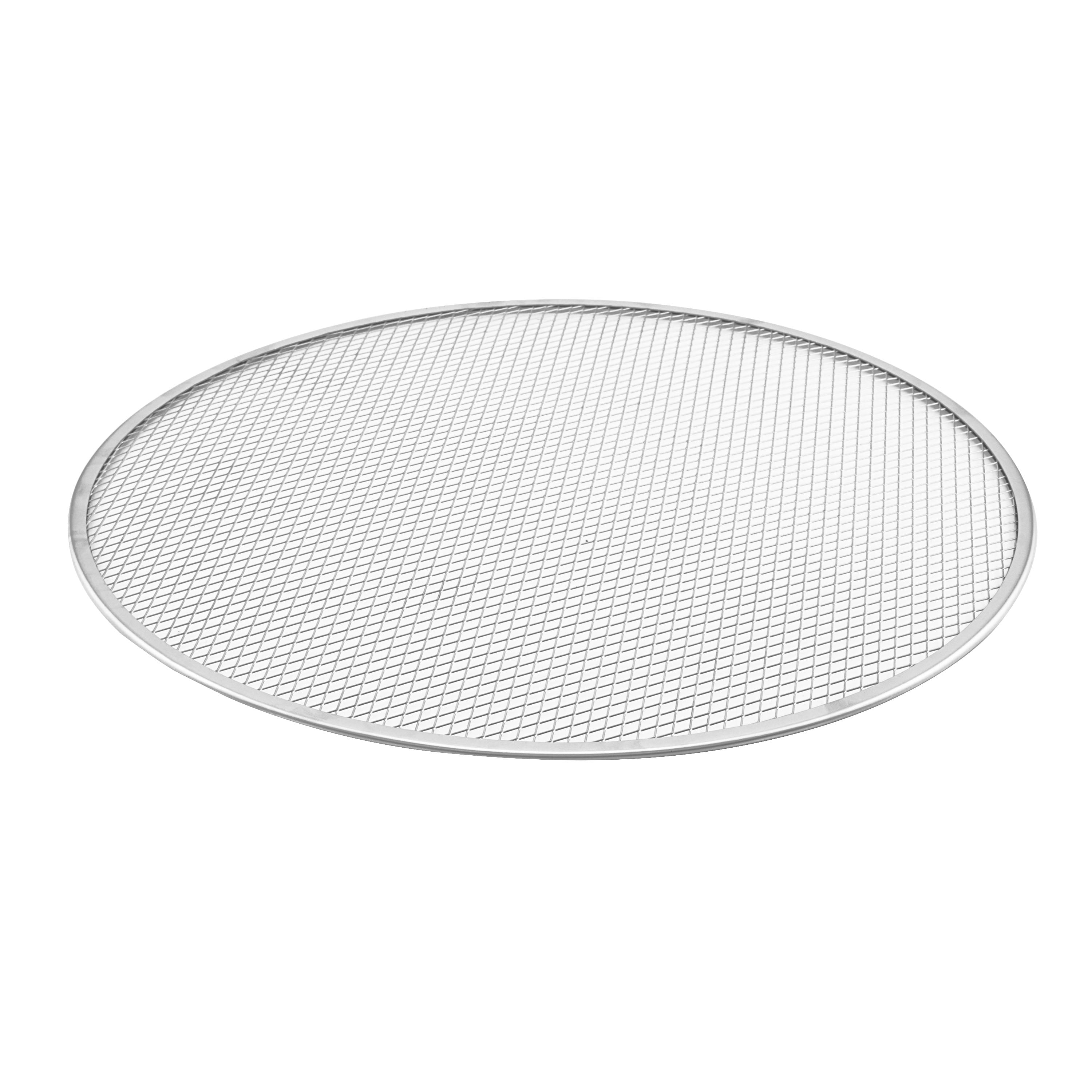 (4 pack) Mainstays Uncoated 16" Stainless Steel Pizza Pan Screen, Crisper, Large, Gray