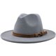 thumbnail image 1 of Sombrero sencillo con cinturón de gamuza y lana, estilo jazz, para otoño e invierno, para mujer, 1 of 6