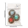 thumbnail image 2 of 3-Pack Corrugated Cat Ball Toys with Bells, Interactive Dental Chew for Indoor Cats, Random Colors, Boredom Relief(Red), 2 of 5