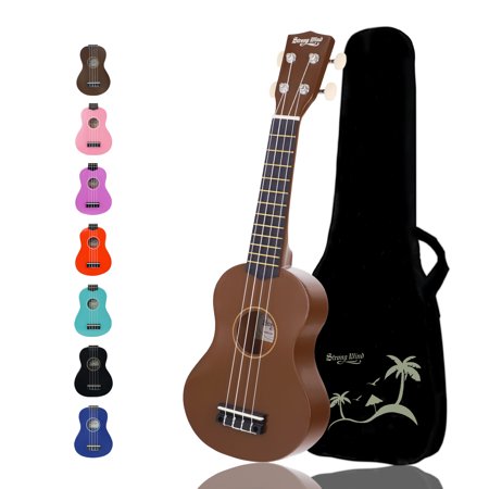 Strong Wind Soprano Ukulele for Beginner, 21"Hawaiian Ukelele, Educational Tools for Children Brown