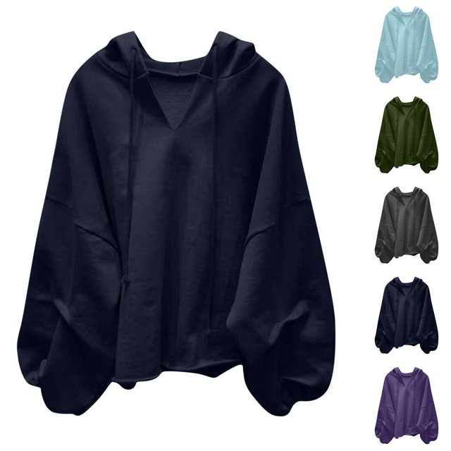 EQWLJWE Chandails en Molleton à Capuche pour Femmes, Chandails en Molleton Surdimensionnés, Chandails en Molleton Graphiques pour Femmes Grande Taille, Mode Décontractée Manches Longues Chandails en Molleton pour Femmes avec Capuche Hauts Unis