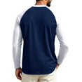 thumbnail image 5 of UDAUDU Mens Crewneck Tops Raglan Block Casual Soft Long Sleeve Tshirts Daily Wear Athletic Tops S, 5 of 5
