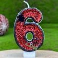 thumbnail image 2 of Btomtd Halloween Number Candles, 3 Inch Numeral Cake Topper Candle with Spider Web Decor for Spooky Party Cake, 6, 2 of 9