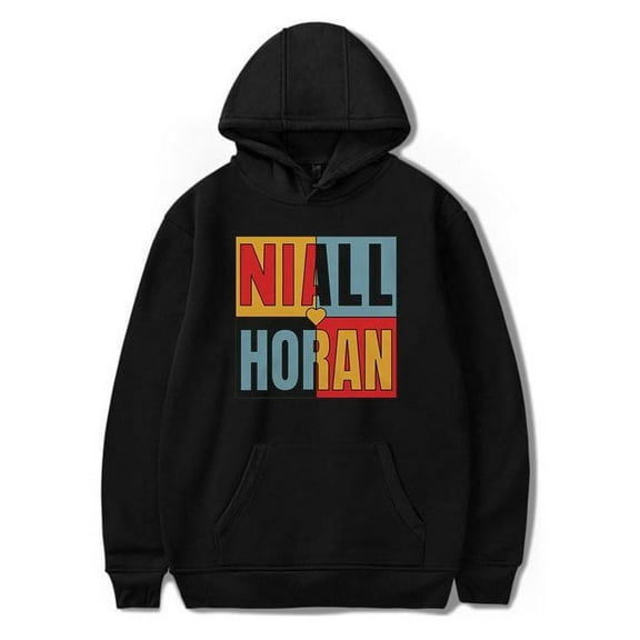 Niall Horan Merch Hoodies Niall Color Block Merch Hoodie Unisex Sweatshirts Printed Casual Pullovers