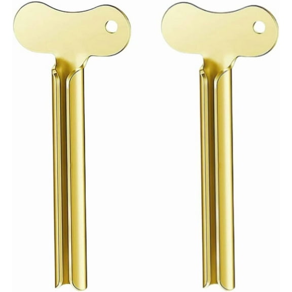 2 Pack Toothpaste Squeezer Metal Tube Squeezer Key Stainless Steel Toothpaste Roller, Tube Wringer Makeup Tube Squeezer