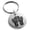 Silver, variant on Stainless Steel Letter Y Initial 3D Cube Box Monogram Engraved Small Medallion Circle Charm Keychain Keyring